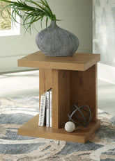 Warmstead Furniture - Ashley Furniture - Brinstead Chairside End Table - Chair Side End Table / Light Brown - T839-7